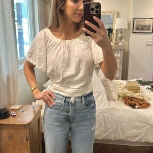 Shabby chic by Rachel ashwell white open back top